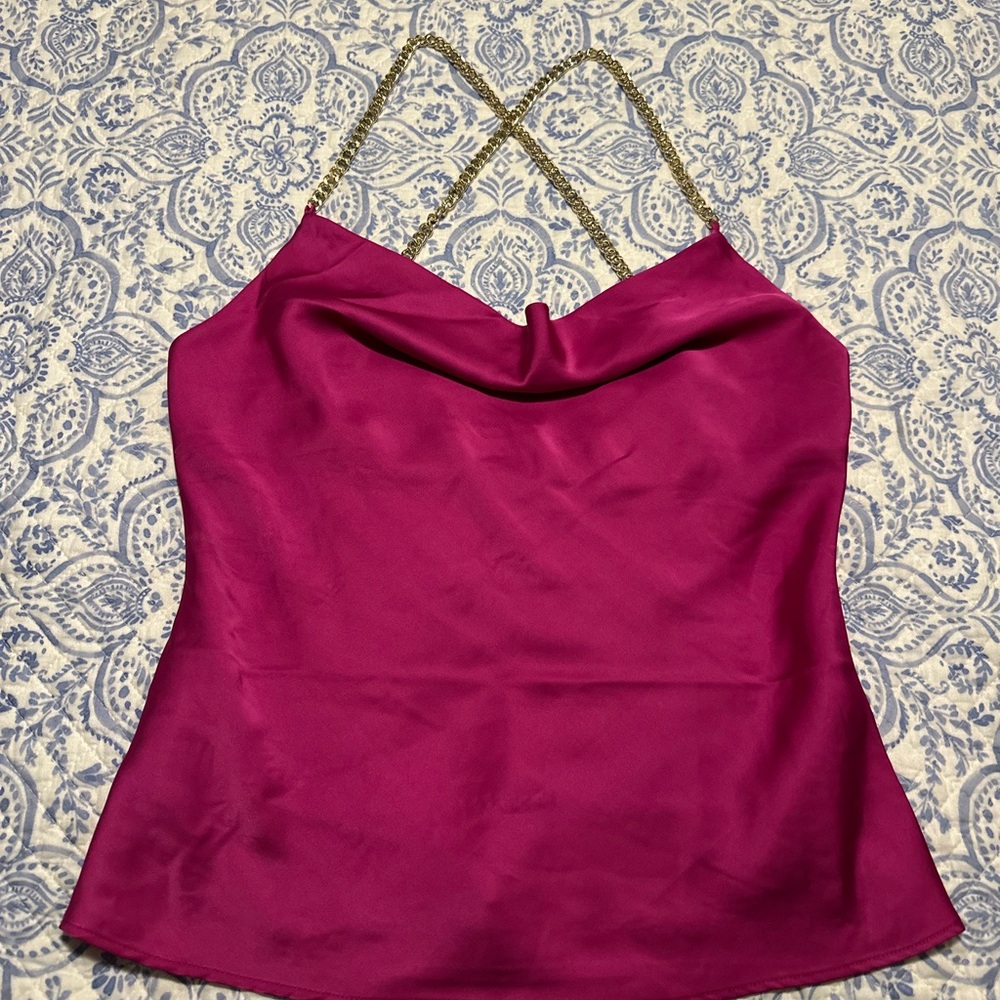 Rachel Zoe Pink Backless Fitted Camisole